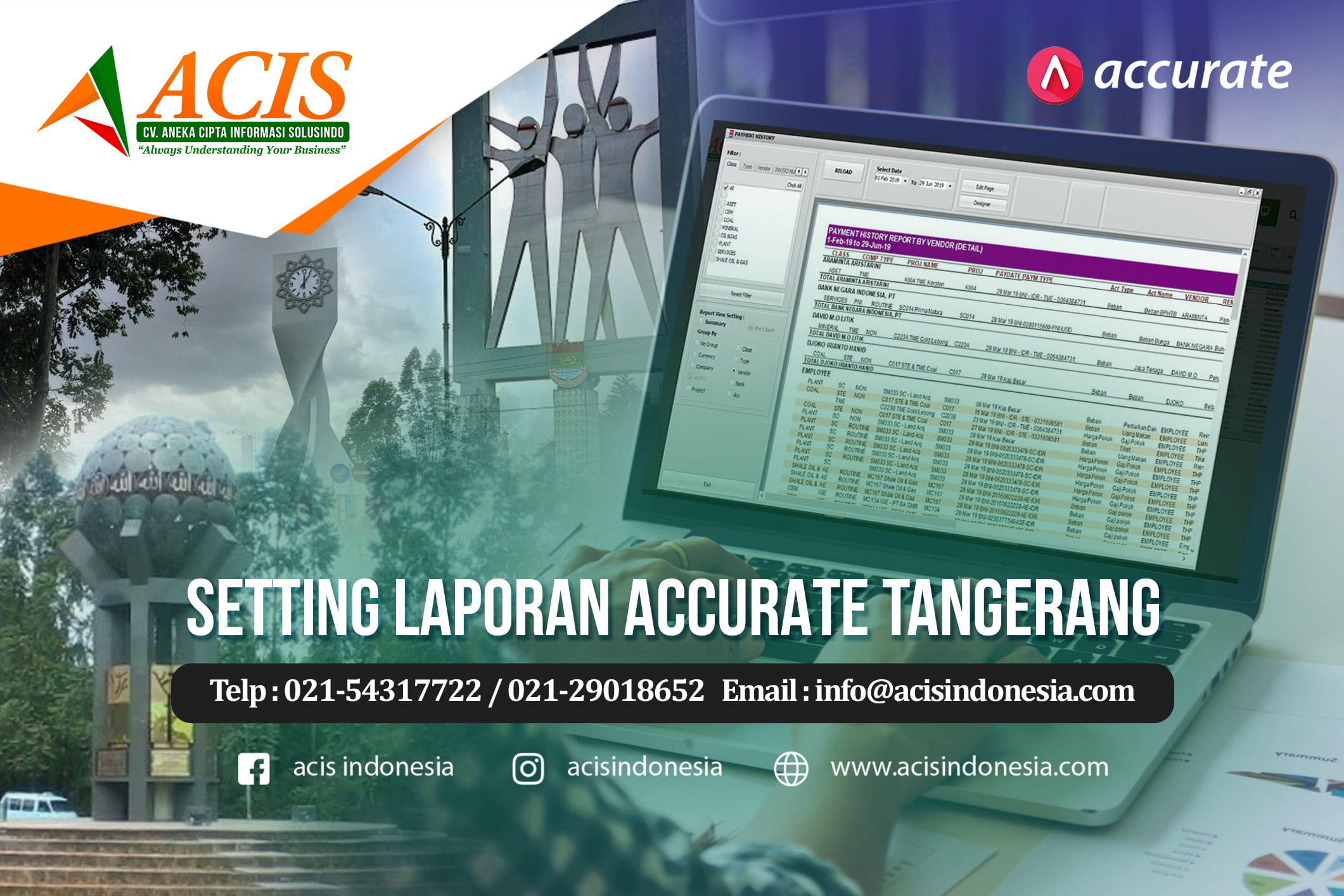 Setting Laporan Accurate Tangerang