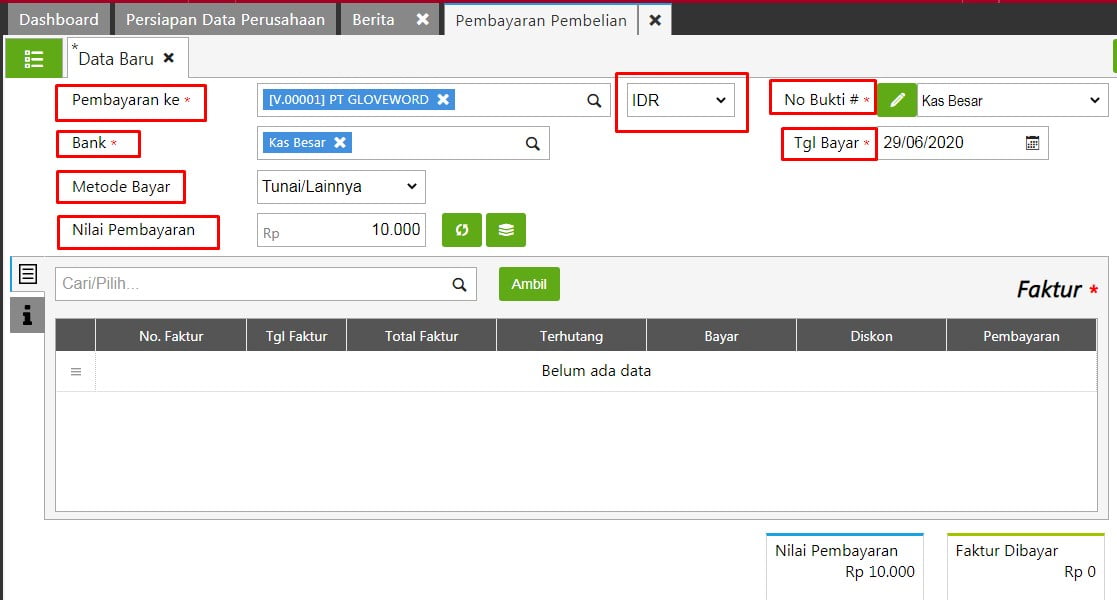 Cara Input Transaksi Pembayaran Pembelian Di Accurate Online