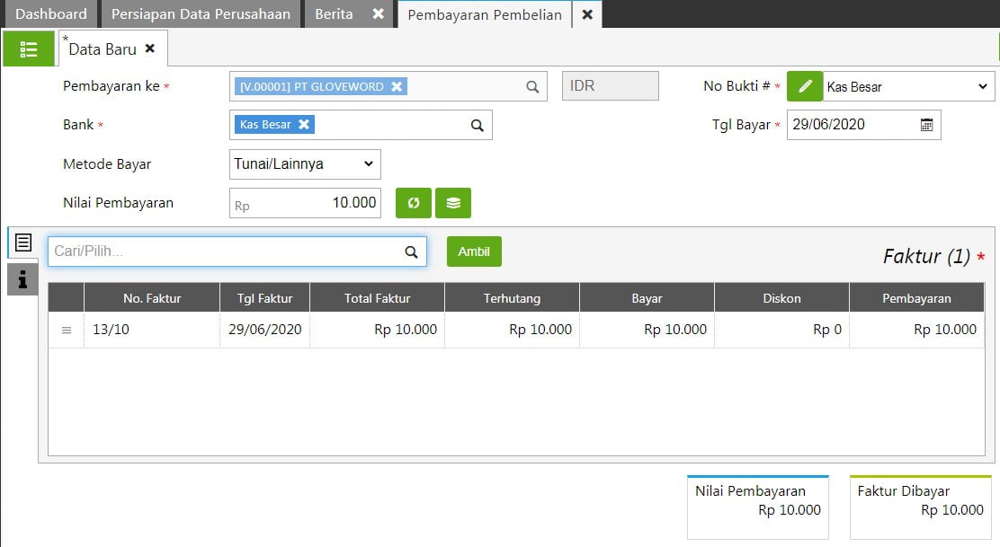 Cara Input Transaksi Pembayaran Pembelian Di Accurate Online