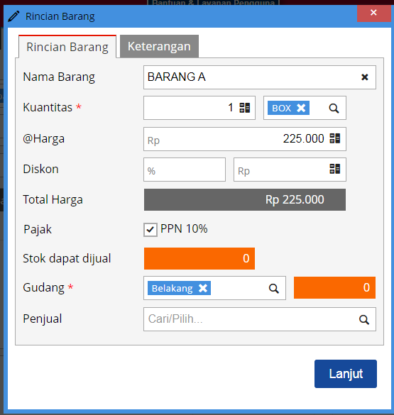 Membuat Default Harga Jual Barang Multi Satuan