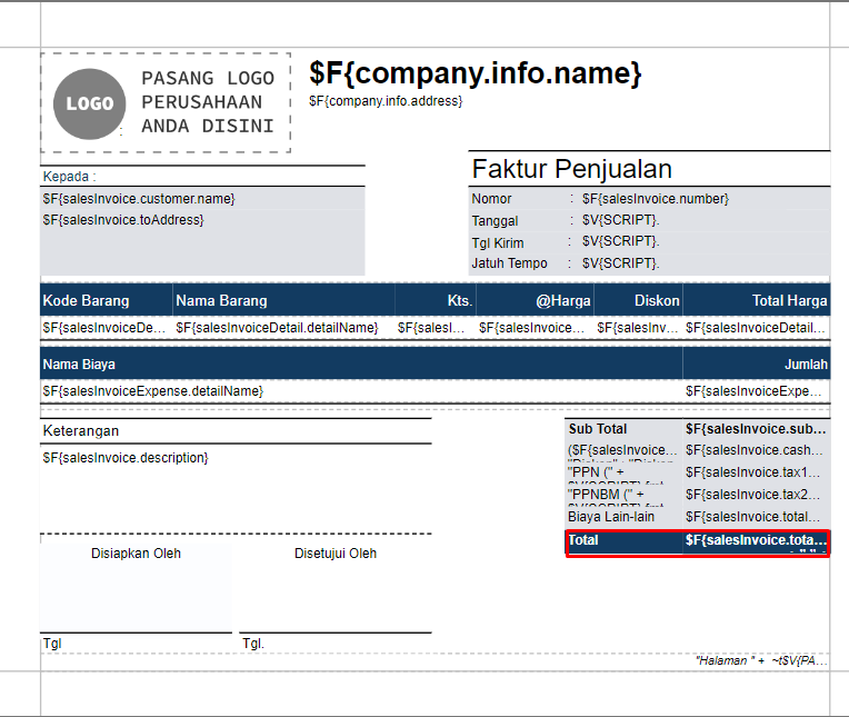 Menambahkan simbol currency pada desain AOL