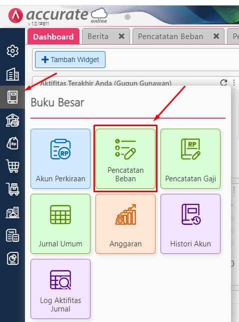 Cara Membuat Pencatatan Beban Accurate Online