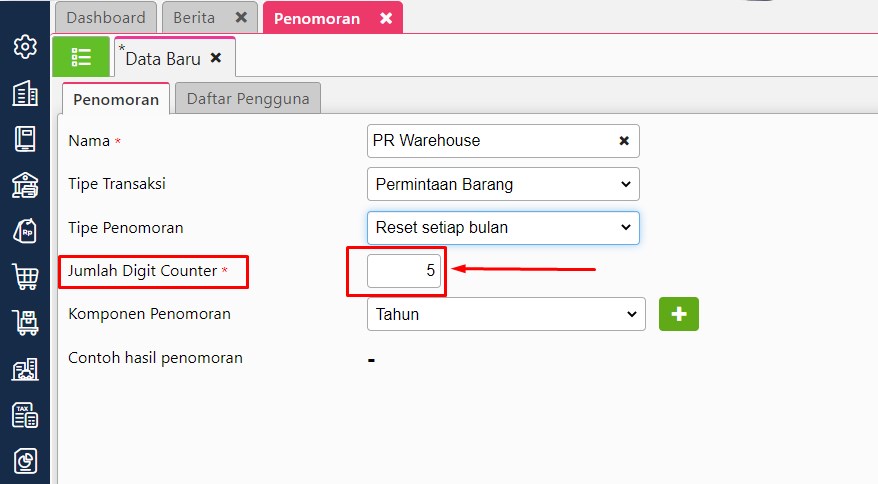 Cara Input Penomoran otomatis di Accurate Online