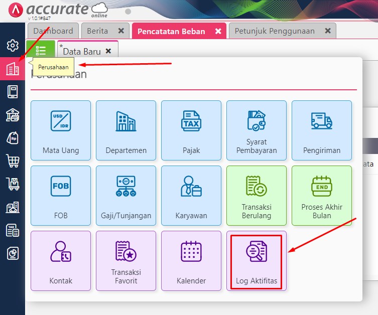 Cara Melihat Log Aktifitas Accurate Online