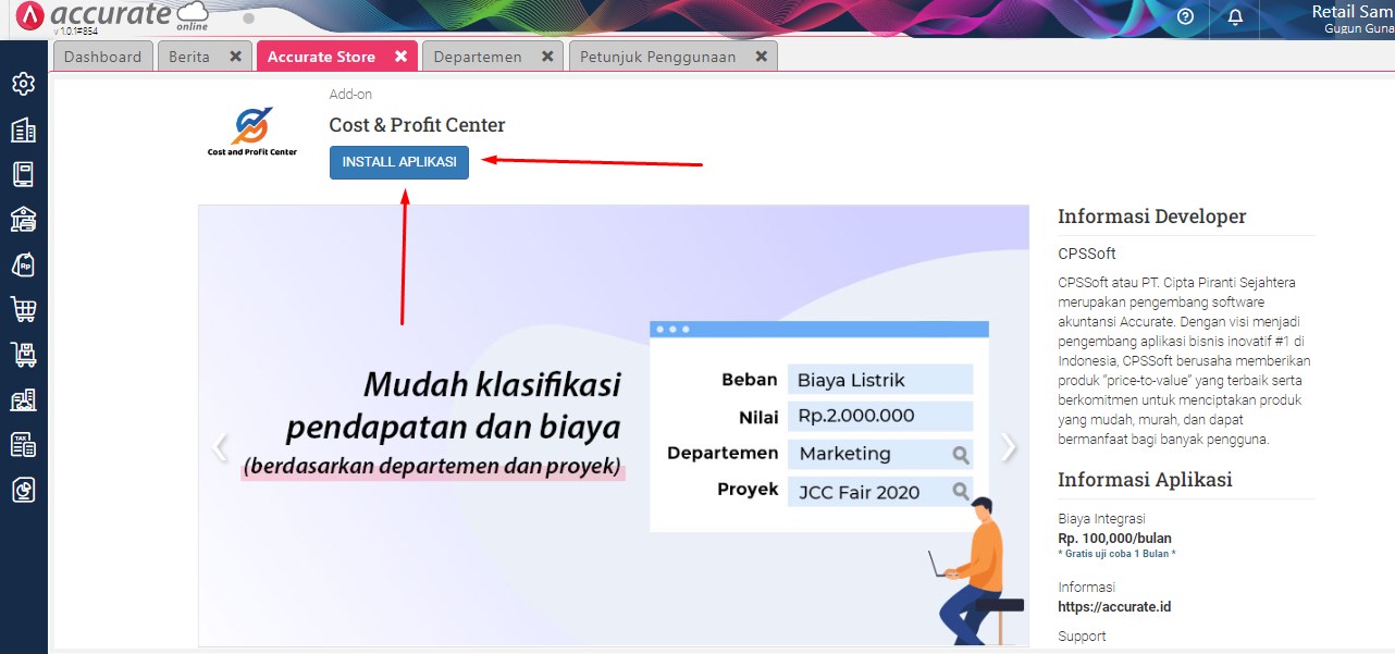 Cara Menambahkan Proyek Accurate Online